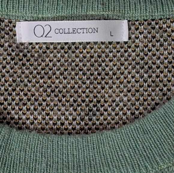 Animal Graphic Sweater Green Cheetah Face Size Large - Picture 3 of 4